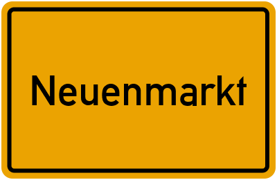 Ortsschild von Gemeinde Neuenmarkt in Bayern