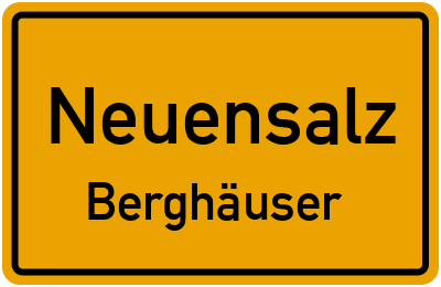 Straßenverzeichnis Neuensalz Berghäuser