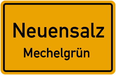Straßenverzeichnis Neuensalz Mechelgrün