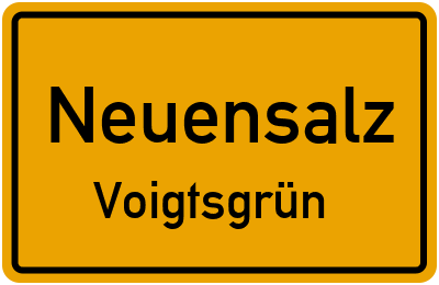 Straßenverzeichnis Neuensalz Voigtsgrün