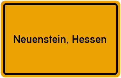 Ortsschild von Gemeinde Neuenstein, Hessen in Hessen