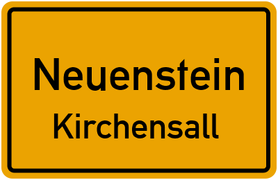 Straßenverzeichnis Neuenstein Kirchensall