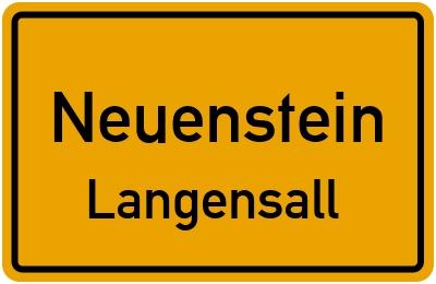 Straßenverzeichnis Neuenstein Langensall