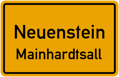 Straßenverzeichnis Neuenstein Mainhardtsall