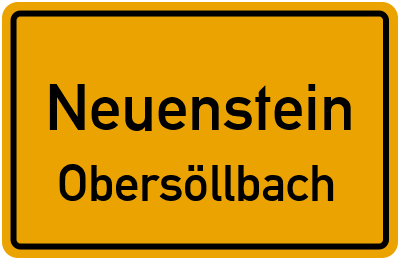 Straßenverzeichnis Neuenstein Obersöllbach
