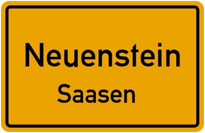 Ortsschild Neuenstein Saasen