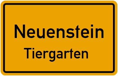 Straßenverzeichnis Neuenstein Tiergarten