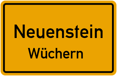 Straßenverzeichnis Neuenstein Wüchern