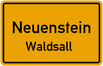 Straßenverzeichnis Neuenstein Waldsall