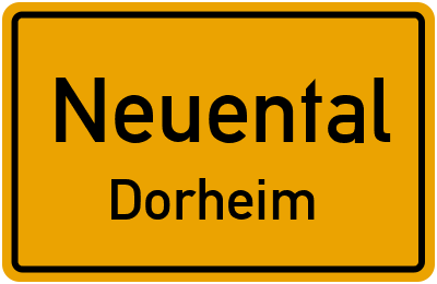 Ortsschild Neuental Dorheim