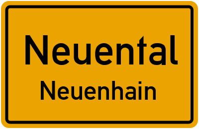 Ortsschild Neuental Neuenhain