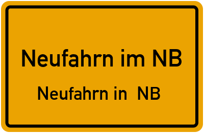 Straßenverzeichnis Neufahrn im NB Neufahrn in NB