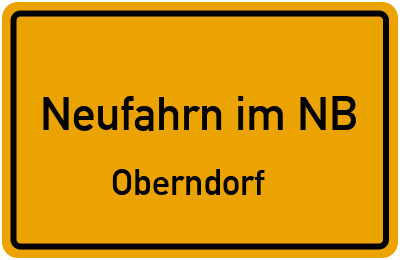Straßenverzeichnis Neufahrn im NB Oberndorf