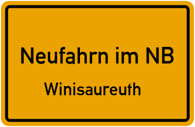 Straßenverzeichnis Neufahrn im NB Winisaureuth