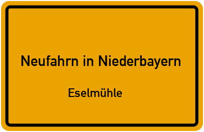 Straßenverzeichnis Neufahrn in Niederbayern Eselmühle