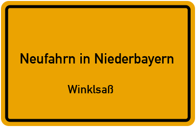 Straßenverzeichnis Neufahrn in Niederbayern Winklsaß