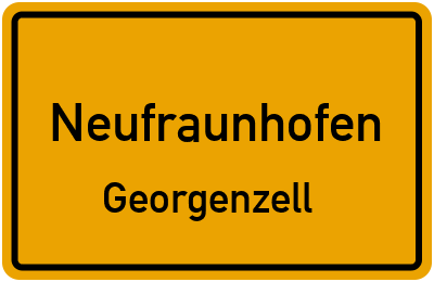 Ortsschild Neufraunhofen Georgenzell