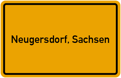 Ortsschild von Stadt Neugersdorf, Sachsen in Sachsen