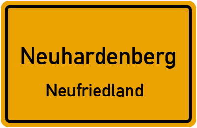Straßenverzeichnis Neuhardenberg Neufriedland