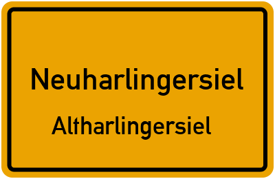 Straßenverzeichnis Neuharlingersiel Altharlingersiel