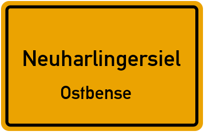 Straßenverzeichnis Neuharlingersiel Ostbense