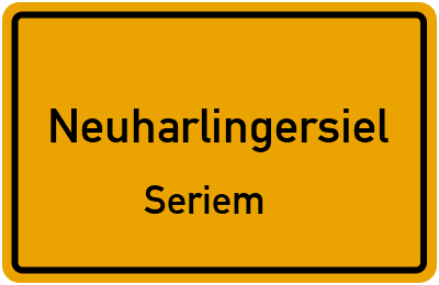 Straßenverzeichnis Neuharlingersiel Seriem