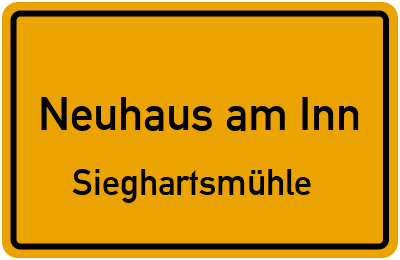 Straßenverzeichnis Neuhaus am Inn Sieghartsmühle