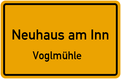 Straßenverzeichnis Neuhaus am Inn Voglmühle