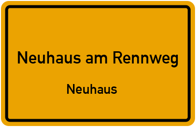 Straßenverzeichnis Neuhaus am Rennweg Neuhaus