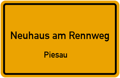 Straßenverzeichnis Neuhaus am Rennweg Piesau
