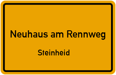 Straßenverzeichnis Neuhaus am Rennweg Steinheid