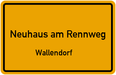 Straßenverzeichnis Neuhaus am Rennweg Wallendorf