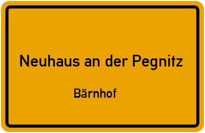 Straßenverzeichnis Neuhaus an der Pegnitz Bärnhof