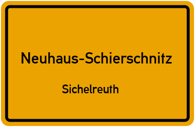 Straßenverzeichnis Neuhaus-Schierschnitz Sichelreuth
