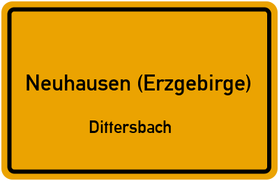 Straßenverzeichnis Neuhausen (Erzgebirge) Dittersbach