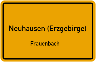 Straßenverzeichnis Neuhausen (Erzgebirge) Frauenbach
