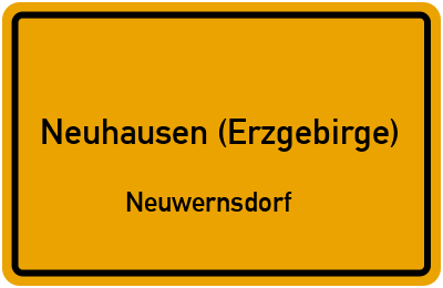 Straßenverzeichnis Neuhausen (Erzgebirge) Neuwernsdorf