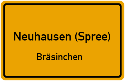 Straßenverzeichnis Neuhausen (Spree) Bräsinchen