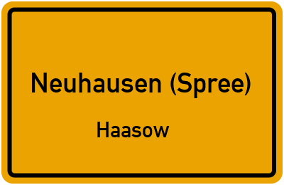 Straßenverzeichnis Neuhausen (Spree) Haasow