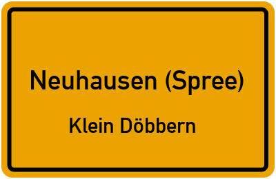 Straßenverzeichnis Neuhausen (Spree) Klein Döbbern