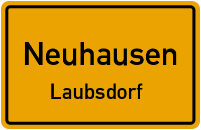 Ortsschild Neuhausen Laubsdorf