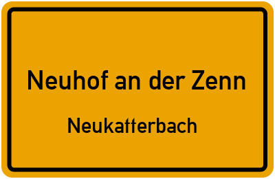 Straßenverzeichnis Neuhof an der Zenn Neukatterbach