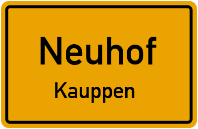Ortsschild Neuhof Kauppen