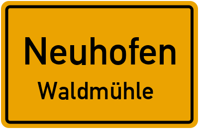 Straßenverzeichnis Neuhofen Waldmühle