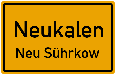 Straßenverzeichnis Neukalen Neu Sührkow