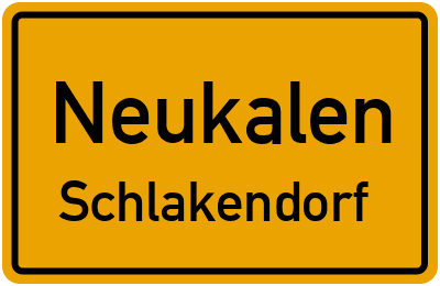 Straßenverzeichnis Neukalen Schlakendorf