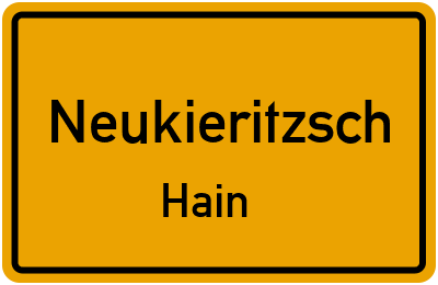 Straßenverzeichnis Neukieritzsch Hain