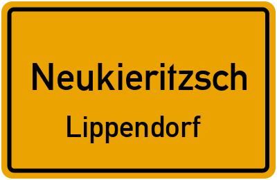 Ortsschild Neukieritzsch Lippendorf