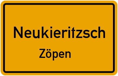 Straßenverzeichnis Neukieritzsch Zöpen