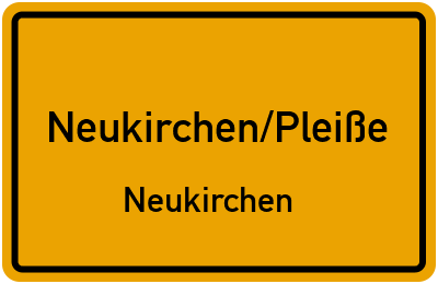Ortsschild Neukirchen/Pleiße Neukirchen